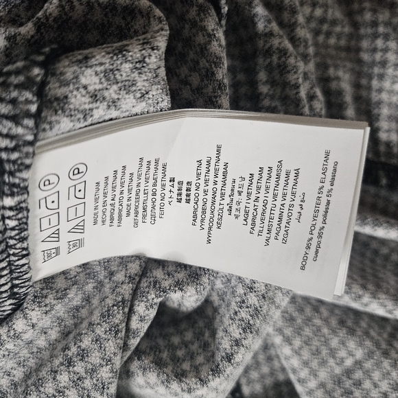 Michael Kors Houndstooth Short Sleeve Mesh Panel See Thru Midi Dress Medium - Picture 7 of 10